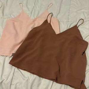 Forever 21 brown and pink dress tank tops, S/M
